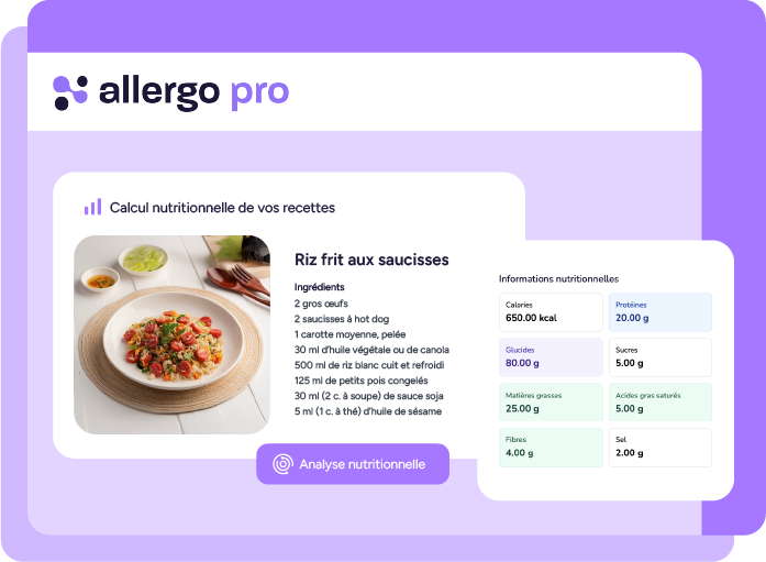 Analyse nutritionnelle par IA